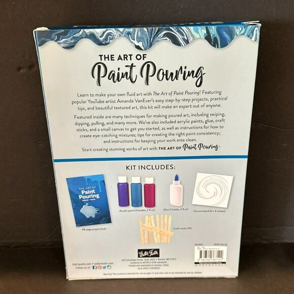 The Art of Paint Pouring: Tips, Techniques, and Step-by-Step Instructions Kit - Picture 2 of 2